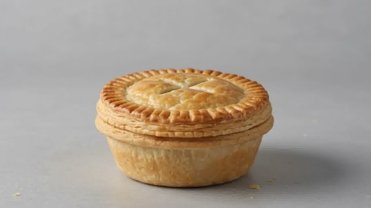 A golden pie assembling layer by layer
